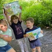 Gemma was joined by her son and nieces in hiding the books around parks.
