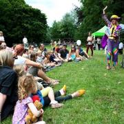 Family fun for children at Hertford Castle's Teddy Bears' Picnic event.