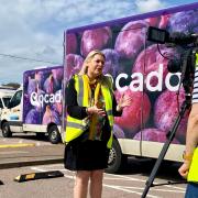 Minister for Employment Mims Davies visited Ocado, Hertfordshire, to talk about the latest labour market figures