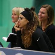 Saracens Mavericks' head coach Camilla Buchanan (front) was delighted with the battling qualities against Strathclyde. Picture: DANNY LOO