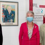 A portrait of Captain Sir Tom Moore has been donated to Stevenage's Lister Hospital