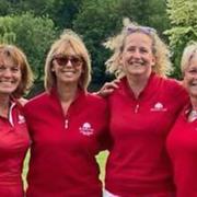 Rosie Williams, Michelle Gardner, Sian Shrimpton-Davies, Sheila Langley and Debbie Birtwistle (not pictured) were the winning team at the UK Golf Club Classic.