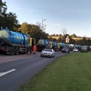 Thames Water is urgently repairing a burst sewage pipe.