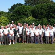 The tour group from Potters Bar Bowls Club.