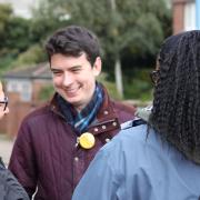 Stephen Barrett campaigning in Potters Bar. Picture: Supplied