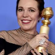 Olivia Colman poses in the press room with the award for best performance by an actress in a motion picture, musical or comedy for 'The Favourite' at the 76th annual Golden Globe Awards at the Beverly Hilton Hotel on Sunday, January 6, 2019, in Beverly