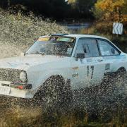 Green Belt Motor Club drivers Richard Warne and Chris Deal in their Ford Escort.