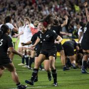 New Zealand players celebrate at the final whistle of the 2021 Women's Rugby World Cup. Picture: BRETT PHIBBS/PA