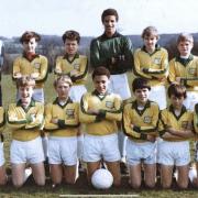 Panshanger FC Yellows 1983. The goalkeeper David James (middle, back row) went on to win 53 caps for England.