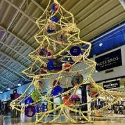 The Galleria's Christmas decorations designed by Hatfield school children.