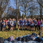 Garden City Runners took on the Watford leg of the Sunday Cross-country League in unseasonable weather. Picture: GCR