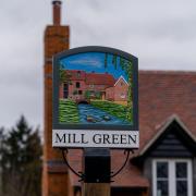 The new Mill Green sign.