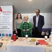 Siobhan with a Red Kite volunteer, and  Dr Omar Daniels, a consultant Psychiatrist and Specialist Advisor to the Red Kite Board.