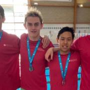 Hatfield's 17+ boys' relay team won silver at the regional championships. Picture: HATFIELD SC