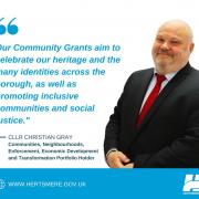 Councillor Christian Gray, Hertsmere's Communities, Neighbourhoods, Enforcement, Economic Development and Transformation Portfolio Holder.