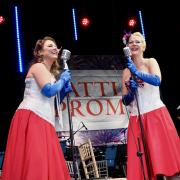 The Battle Proms Belles on stage at The Battle Proms in Hatfield Park.