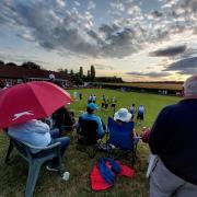 Sun and umbrellas summed up the week of bowls. Picture: SHIRE PARK BC
