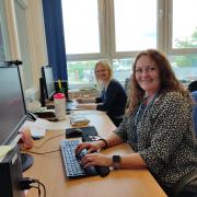 Office Manager Andrea Brewster and Administrator Tina Edwards, providing support to the advice team