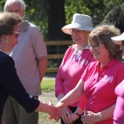 Anne, The Princess Royal, greets members of the Digswell Place Group RDA.