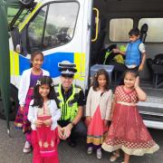 Officers from the Welwyn Hatfield Safer Neighbourhood Team visited the Oshwal Centre in Northaw.