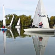 A mirrored lake frustrated the fleet at WGC. Picture: VAL NEWTON