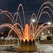 Coronation Fountain will be illuminated orange until December 10.