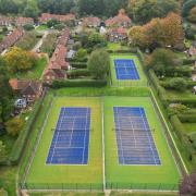The new courts at Orchard Tennis Club as seen from a drone. Picture: ORCHARD TC