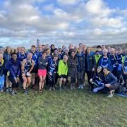 Garden City Runners at the start of the Stevenage cross-country. Picture: GCR