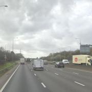 The M25 near Potters Bar and South Mimms.