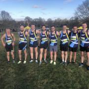 The Garden City Runners men at the county XC championships. Picture: GCR