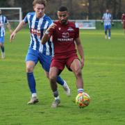Cyrus Babaie got two for Welwyn Garden City against Thame United. Picture: LINDA BABAIE