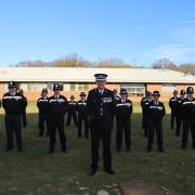Chief Constable Charlie Hall with the new officers
