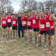 Herts Phoenix in the cross-country mud. Picture: STEVE PROSSER