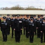 New Herts police officers with Deputy Chief Constable Bill Jephson.