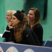 Saracens Mavericks' head coach Camilla Buchanan (front) guided her side to victory. Picture: DANNY LOO PHOTOGRAPHY