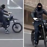 Hertfordshire police have released CCTV images after a dirt bike was driven dangerously.