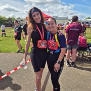 Clare Wildey Grover and Amber-Leigh Marvin of GCR at the Flitwick 10k. Picture: GCR