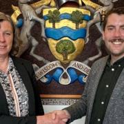 Cllr Max Holloway (right) is new council leader, with Cllr Jane Quinton named as deputy leader.