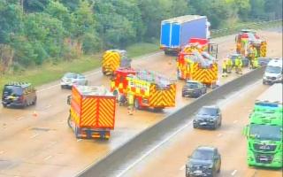 A multi-vehicle crash has taken place on the M25, near Potters Bar and Waltham Cross.