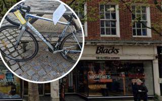 The suspect's bike and mobile phone were found in a pub after the theft